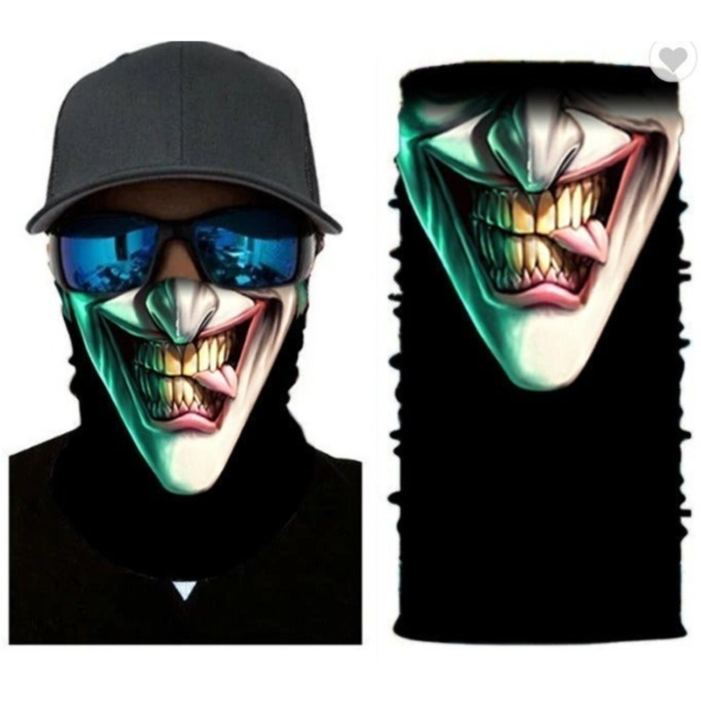 Joker Face Mask Neck Gaiter Batman Balaclava Seamless Microfiber Bandana